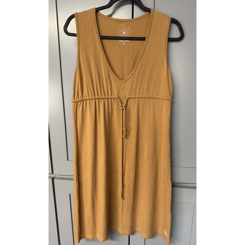 Daisy ‎ Cotton Dress Womens Midi Sleeveless Lagenlook Empire Waist Pact Style